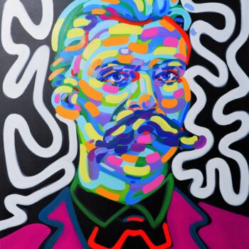 "Nietzsche" başlıklı Tablo Van Lanigh tarafından, Orijinal sanat, Petrol
