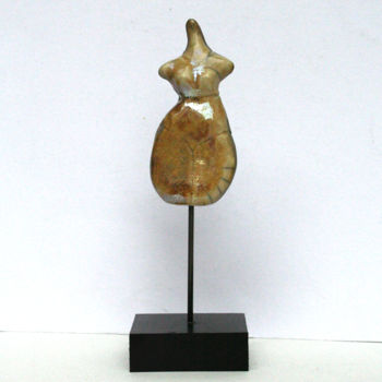 Escultura intitulada "Statue cycladique,…" por Vanessa Renoux, Obras de arte originais, Cerâmica
