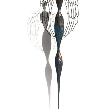 Escultura titulada "grand Ange Gardien…" por Vanessa Renoux, Obra de arte original, Papel