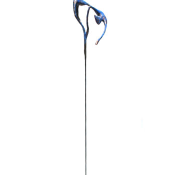 Skulptur mit dem Titel "Lazuli- sculpture c…" von Vanessa Renoux, Original-Kunstwerk, Metalle