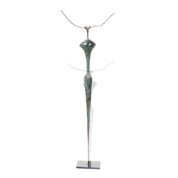 Sculpture titled "Déesse Bélier, scul…" by Vanessa Renoux, Original Artwork, Bronze