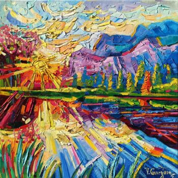 Painting titled "The Sun warming in…" by Vanya Georgieva, Original Artwork, Oil