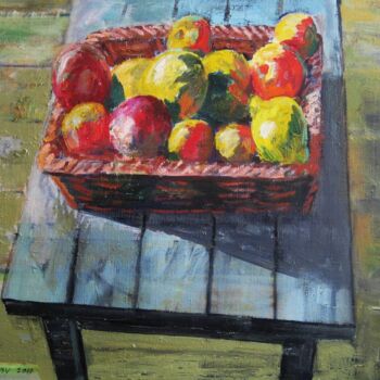 Painting titled "Tropical fruits" by Vasyl, Original Artwork, Oil