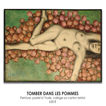 Painting titled "tomber-dans-les-pom…" by Vandel, Original Artwork