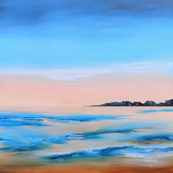 Painting titled ""Serenity" XXL" by Vera Hoi, Original Artwork, Acrylic Mounted on Wood Stretcher frame