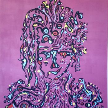 Pintura titulada "Femme digitale" por Vera Ivanaj, Obra de arte original, Acrílico
