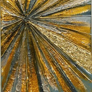 Peinture intitulée "Gold Lines" par Verena Schwedler, Œuvre d'art originale, Acrylique