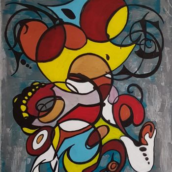 Peinture intitulée "Mickey" par Veronique Barrio, Œuvre d'art originale, Acrylique