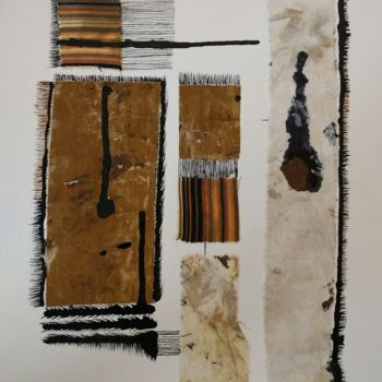 Textile Art titled "Campement" by Véronique Attia, Original Artwork, Acrylic