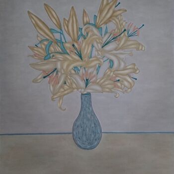 「Grand bouquet de ly…」というタイトルの絵画 Véronique Génotによって, オリジナルのアートワーク, オイル