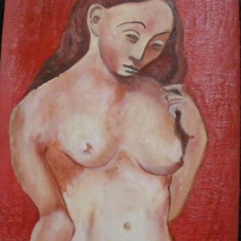 Schilderij getiteld "Reproduction Picasso" door Véronique Martin, Origineel Kunstwerk