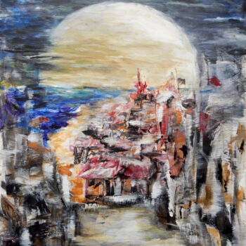 Pittura intitolato "Moonsick Vue 01" da Filip Callewaert, Opera d'arte originale, Acrilico Montato su Telaio per barella in…