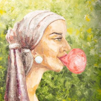 "girl with gum" başlıklı Tablo Vetrinna tarafından, Orijinal sanat, Petrol