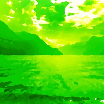 Arte digitale intitolato "The Lake - variatio…" da Viajacobi, Opera d'arte originale, Lavoro digitale 2D
