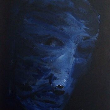 Картина под названием "The Look of Fear" - Vicky Sarri, Подлинное произведение искусства, Акрил