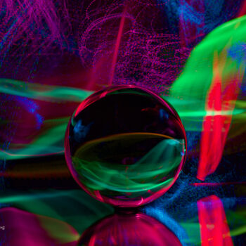 Photography titled "LensBall Light Pain…" by Víctor Vives, Original Artwork, Light Painting