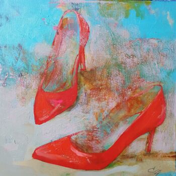 Pintura titulada "new shoes" por Victoria Cozmolici, Obra de arte original, Oleo