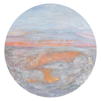 Pintura titulada "Round abstract land…" por Viktorija Rutskaja, Obra de arte original, Acrílico