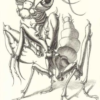 Drawing titled "Mantis Religiosa" by Victor Molev, Original Artwork, Other