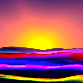Artes digitais intitulada "Sunrise" por Viktor Artemev, Obras de arte originais, Pintura digital