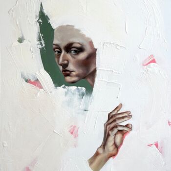 Painting titled "Сквозь стены" by Viktoria Roskos, Original Artwork, Oil Mounted on Wood Stretcher frame