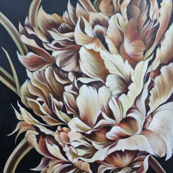 Malarstwo zatytułowany „Abstract flowers” autorstwa Viktoriya Nasyrova, Oryginalna praca, Olej