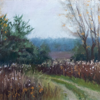 Malerei mit dem Titel "Spruce Forest Lands…" von Viktoriya Yakubouskaya, Original-Kunstwerk, Pastell