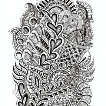 Tekening getiteld "Five Keys." door Viktoriya Crichton, Origineel Kunstwerk, Gelpen