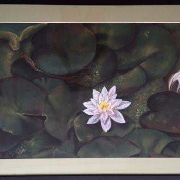 Malerei mit dem Titel "Water lily" von Vili Zheko, Original-Kunstwerk, Pastell