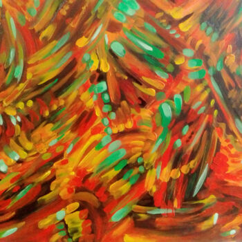 Painting titled "PEINTURE 3" by Mahmoud Lahbib, Original Artwork, Acrylic