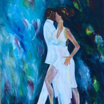 Painting titled "La valse" by Isabelle Villena, Original Artwork, Acrylic