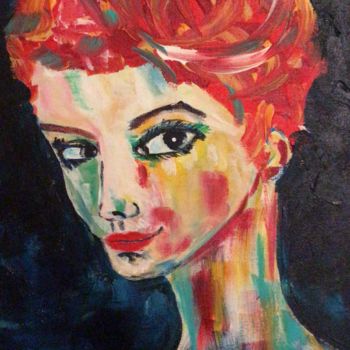 Painting titled "Esmeralda" by Isabelle Villena, Original Artwork, Acrylic