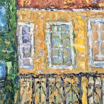 Pintura titulada "Paris Balcony Impas…" por Vilma Gataveckiene, Obra de arte original, Oleo