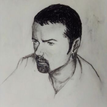 Desenho intitulada "george micheal" por Vincent Bionaz, Obras de arte originais, Lápis