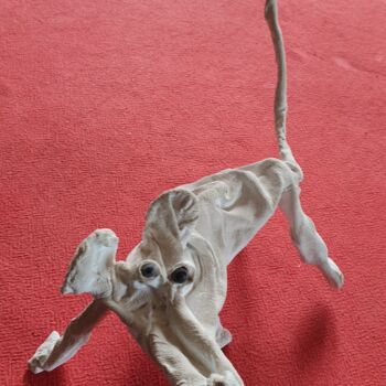 Sculpture titled "le petit rat" by Vincent Bouillat, Original Artwork, Wire