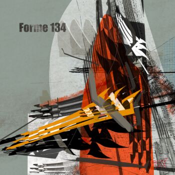 Digital Arts titled "Forme 134" by Vincent Guilbault, Original Artwork, Digital Painting