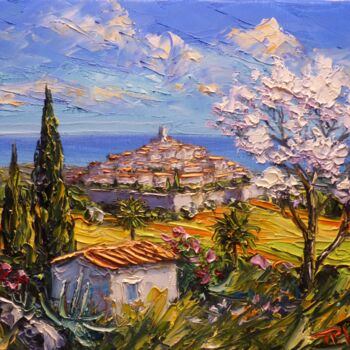 Painting titled "Saint Paul de Vence" by Vincent Rallo, Original Artwork, Oil