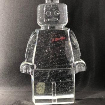 Sculpture titled "legoclusion love N°…" by Vincent Sabatier (VerSus), Original Artwork, Mixed Media