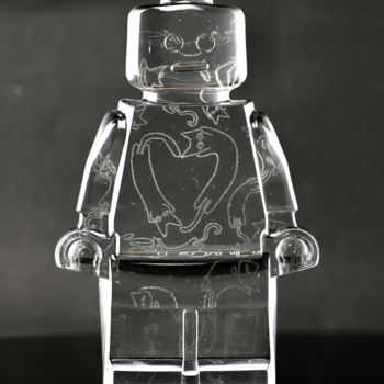 Sculpture titled "ROBOCLUSION LOVE CA…" by Vincent Sabatier (VerSus), Original Artwork, Casting