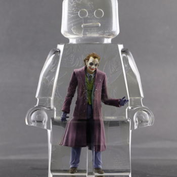 Sculpture titled "ROBOCLUSION JOKER" by Vincent Sabatier (VerSus), Original Artwork, Resin