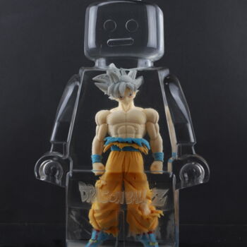 Sculptuur getiteld "Roboclusion DBZ Gok…" door Vincent Sabatier (VerSus), Origineel Kunstwerk, Hars