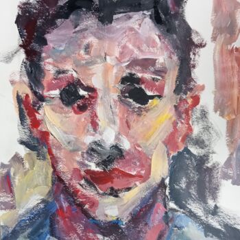 Painting titled "Portrait expression…" by Vincenzo, Original Artwork, Acrylic