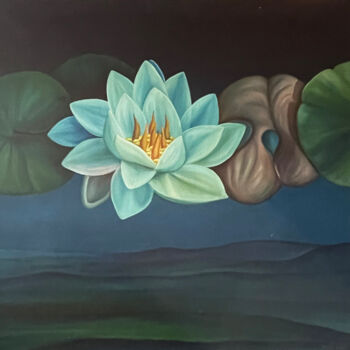 "Water lily" başlıklı Tablo Vinko Hlebs tarafından, Orijinal sanat, Petrol