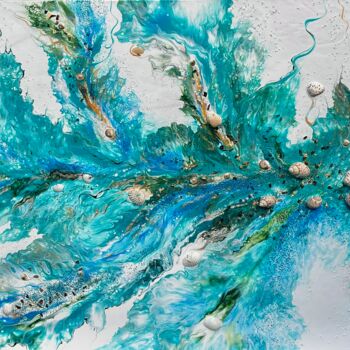 Pittura intitolato "The Lagoon" da Violeta Kom, Opera d'arte originale, Acrilico