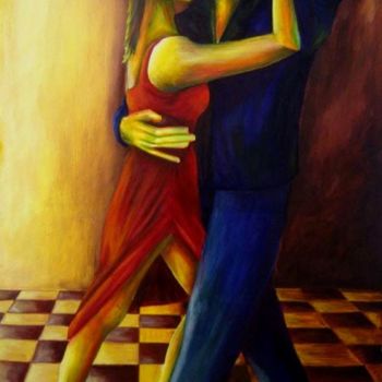 Peinture intitulée "Tango" par Virginia Palomeque, Œuvre d'art originale, Huile