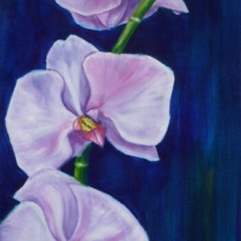 Peinture intitulée "Orquídeas" par Virginia Palomeque, Œuvre d'art originale, Huile