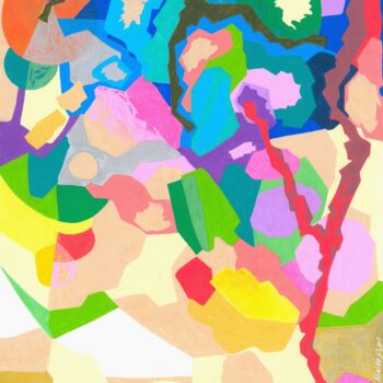 Drawing titled "Colors" by Virginie Dorseuil, Original Artwork, Marker