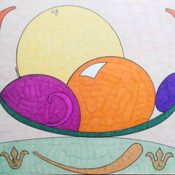 제목이 "Citrus"인 그림 Sara Lamothe (Savant Artist)로, 원작, 마커