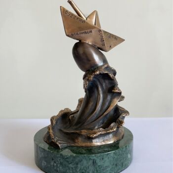 Escultura titulada "Кораблик" por Vitaliy Semenchenko, Obra de arte original, Bronce