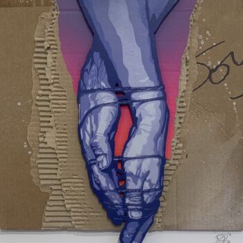 Pintura titulada "Les 2 mains" por Viza, Obra de arte original